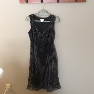 Motherhood black polka dot dress
